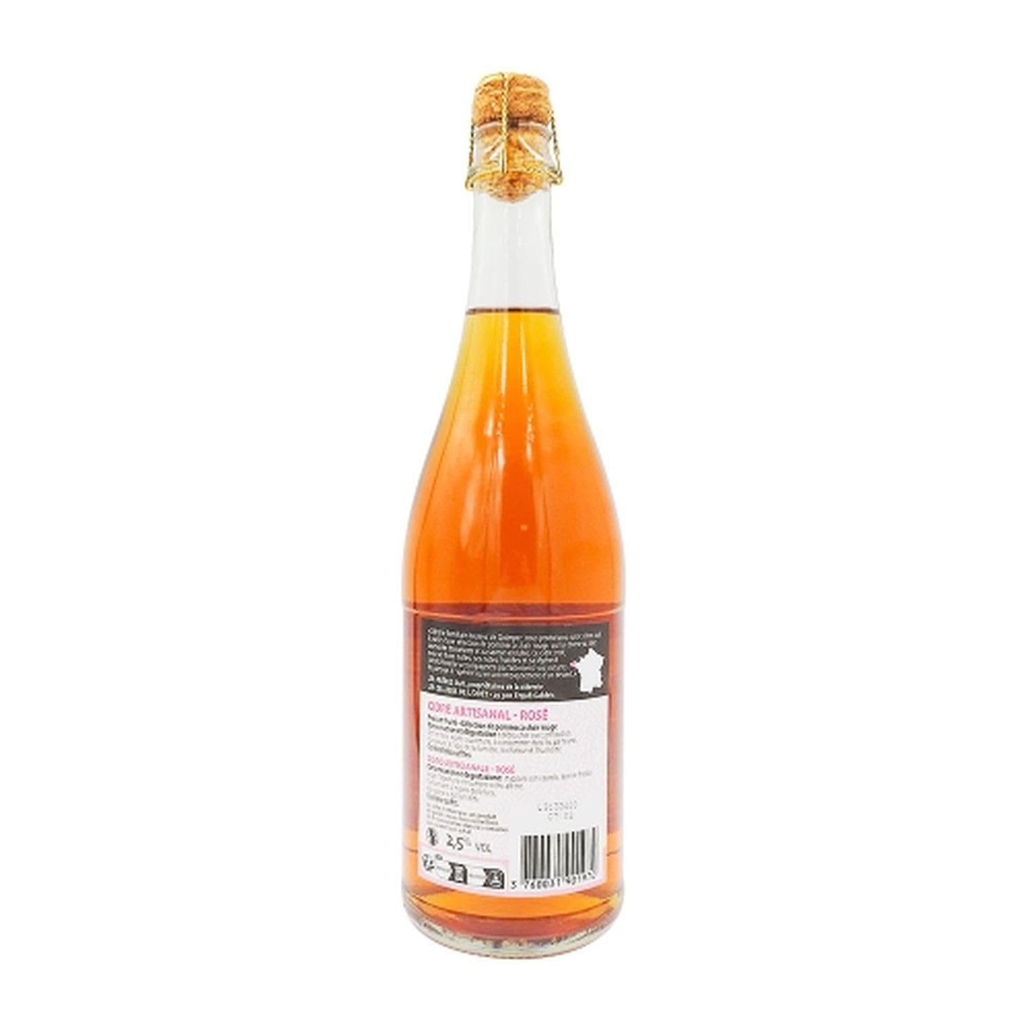 Lot 6x Cidre de Lézergué artisanal rosé - Bouteille 750ml