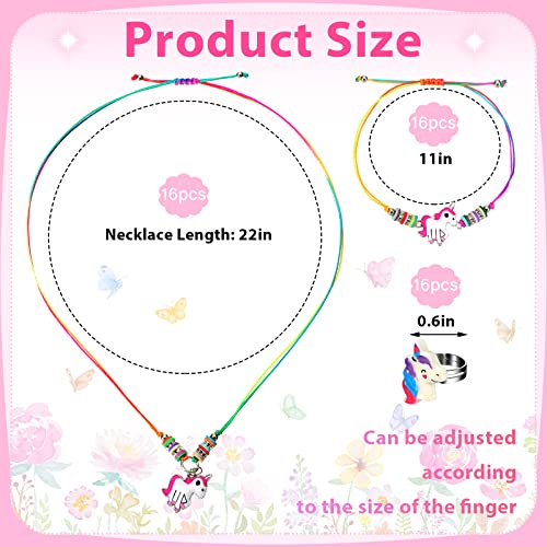 48 Pieces Girls Jewelry Set Adjustable Bracelets Necklaces And Rings Set Pretend Dress Up Play Jewelry Party Favors Birthday Gifts For Little Girls Kids Toddler Child Friendship (Cute Style) #TOP1