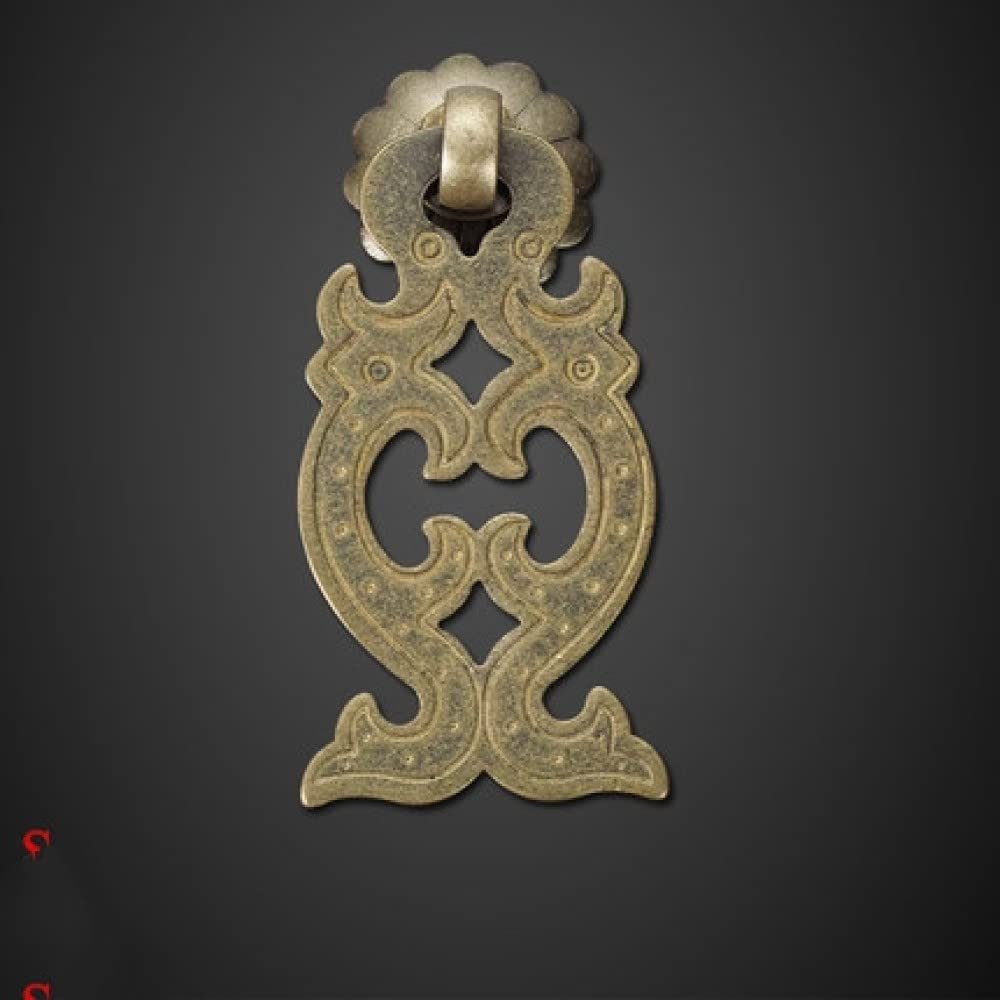 Bouton de meuble en pur cuivre vintage au design chinois traditionnel