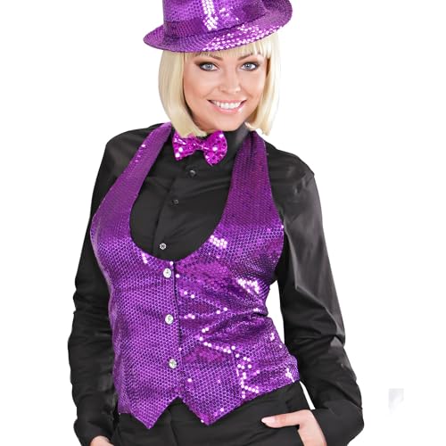 Gilet à paillettes femme WIDMANN idéal pour vos soirées de carnaval et spectacles
