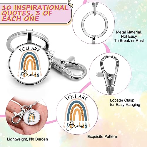 Sieral 60 Pcs Rainbow Makeup Bags Bulk Inspirational Keychains Gifts You Are Amazing Canvas Cosmetic Bags Thank You Employee Appreciation Gifts for Adults Party Favors Stuffers Nurse Coworker3