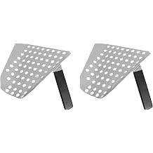 2pcs Fry Bagger Scooper, Right Handle, 7.7 x 7.5 x 4.3inch Stainless Steel Ergonomic French Fry Scoop with Holes for Quick Popcorn Filtering