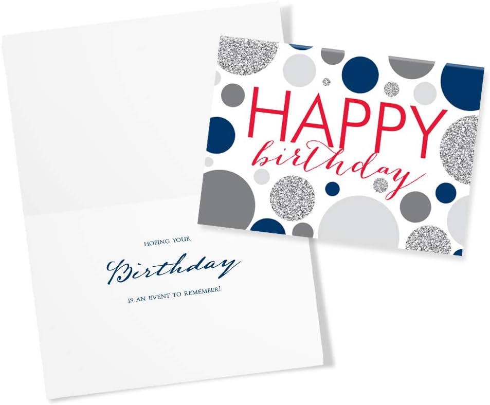 Patriotic Birthday Cards - Assortment Pack - 30 Cards with Envelopes | Printed in the USA