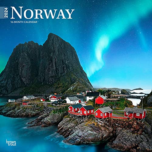 Norway | 2024 12 X 24 Inch Monthly Square Wall Calendar | Browntrout | Travel Europe Scandinavian Fjords #TOP5