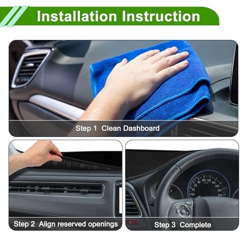 HOPESPANNER Dashboard Cover for Hyundai Santa Fe Sport 2013-2018 Non-Slip Center Console Dash Cover Mat Polyester Silicone by HOPESPANNER - Used condition - Image 7
