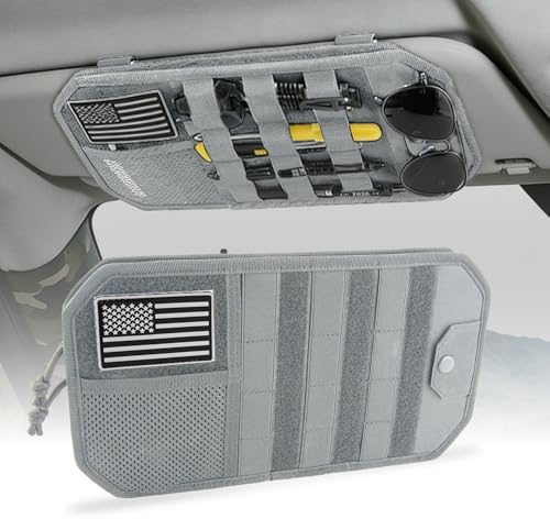 Car Sun Visor Organizer, Fits Most Cars Trucks SUV Jeeps Patrols—...