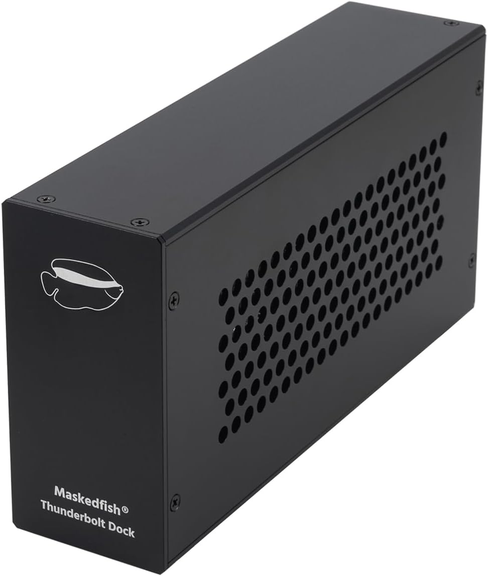 PCIe Express to Thunderbolt 3/4 USB4 Dock, one PCIe 3.0 x16 Slot Input, Compatible with NVIDIA P600/T1000 GPU, Aluminum Alloy Housing Enclosure for Laptops/Desktops (MK-M1)