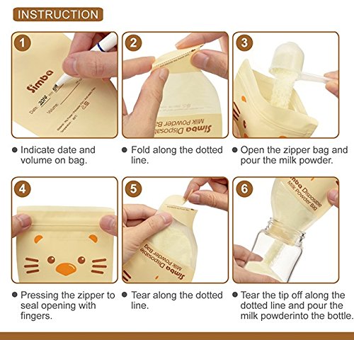 Miniatura 4 de Simba Bolsa desechable de fórmulaleche en polvo (12 onzas, 2 paquetes, total 24 bolsas)