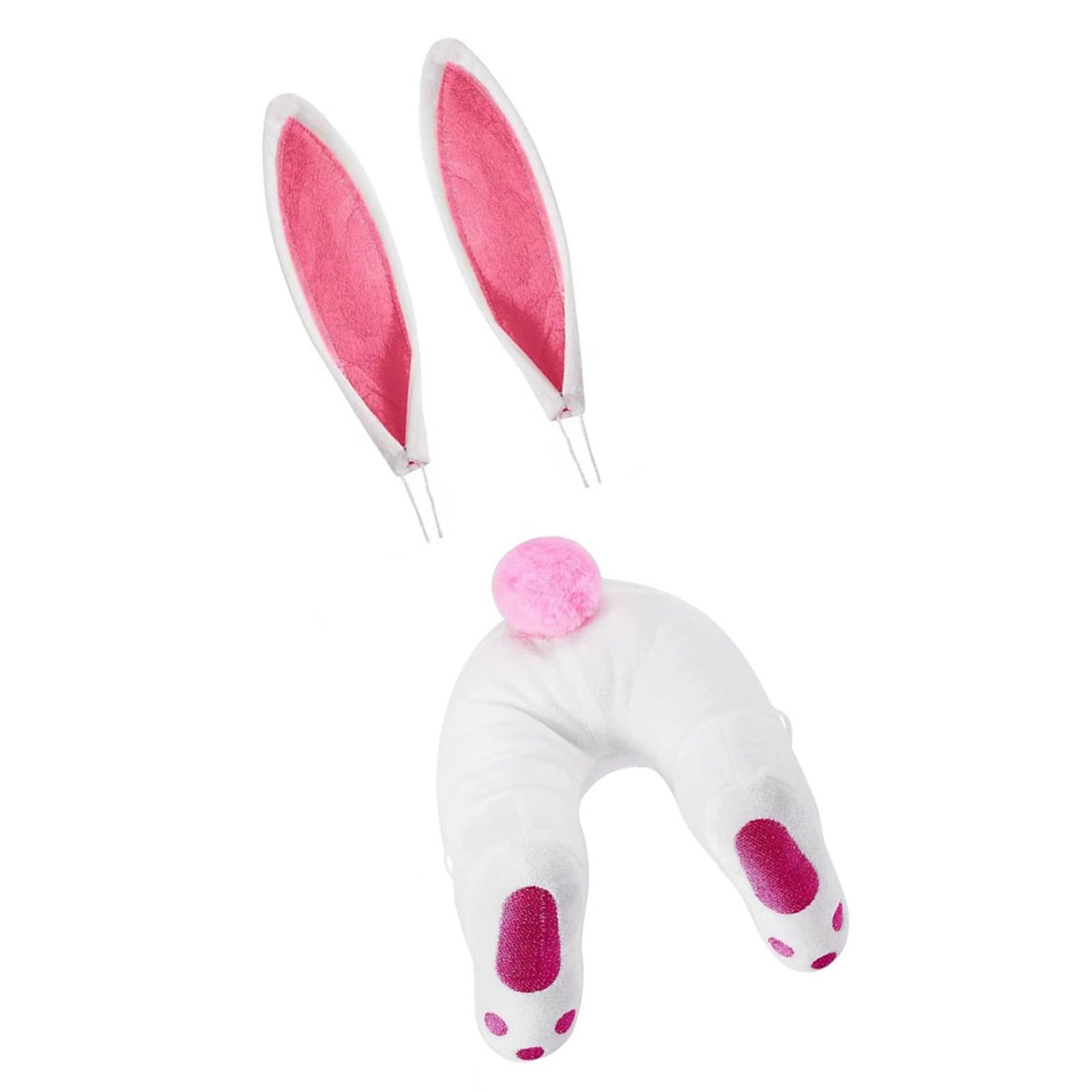 Tsophreniq Easter Rabbits Doll Butt and Ears Wreath Attachment Door Hanger Hanging Ornament for Family Decoration Easter Rabbits Hanging