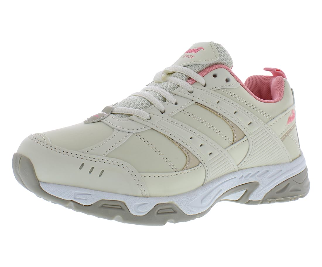 Avia Avi-Union II Non Slip Shoes for Women - Lace Up Comfort Women's Work or Walking Sneakers, Medium or Wide, Black or White