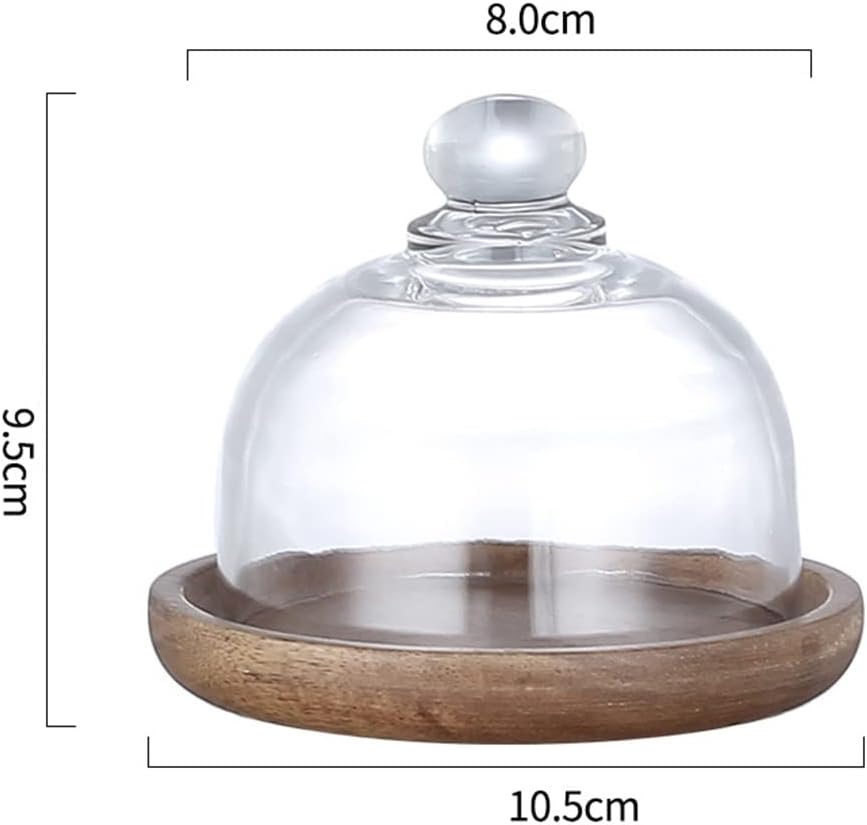Tiamu Cake Stand with Dome Lid, Wood Cake Plate with Cover - Image 5
