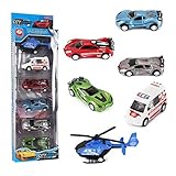 🚗Hochwertiges Material - Auto Spielzeug bestehen aus einer starken Legierung und Kunststoff, sind robust und langlebig, griffig und ohne scharfe Kanten. Kinder können mit Zuversicht spielen.