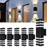 6Pack 15inch Outdoor LED Wall Lights,18W Outdoor Up&Down Wall Light Aluminum Body 4000K Day White Waterproof IP65 Outside Wall Lights 1800LM Outdoor Wall Mount Lights for Wall porch Garage Garden