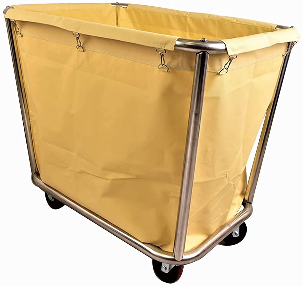Shelf Movable Trolleys Hamper Laundry Linen Cart With Wheel Housekeeping Rolling Laundry Sorter Collector Trolley With Removable Bag