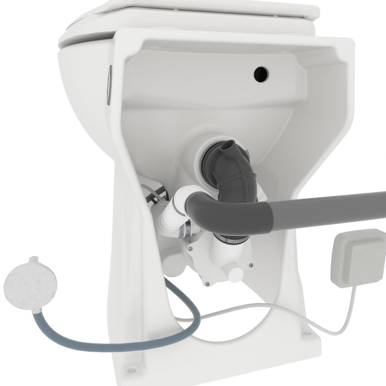 Silence - WC Broyeur Silencieux, Double Chasse Éco, Cuvette Anticalcaire, Abattant Antibactérien Frein de Chute, Relevage 3m Vertical, 40m Horizontal, 500W, Fabrication FR, Garantie 2 Ans
