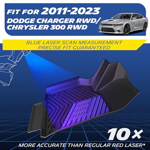 Image of Michelin Vehicle Mats for 2011-2023 Dodge Charger RWD /Chrysler 300 RWD | All-Weather TPE Custom Fit Liner, Premier