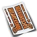 CUAC REVOLUTION Pegatinas Horquilla ROCKSHOX Toy Lee Fork Stickers AUFKLEBER ADESIVI Bike Decals (Naranja)