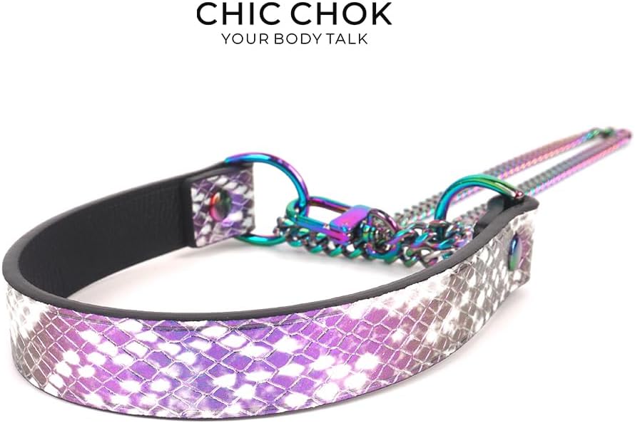 Breathless Choker Necklace Genuine Leather Choker Collar Slip Chain Necklace for Women Men