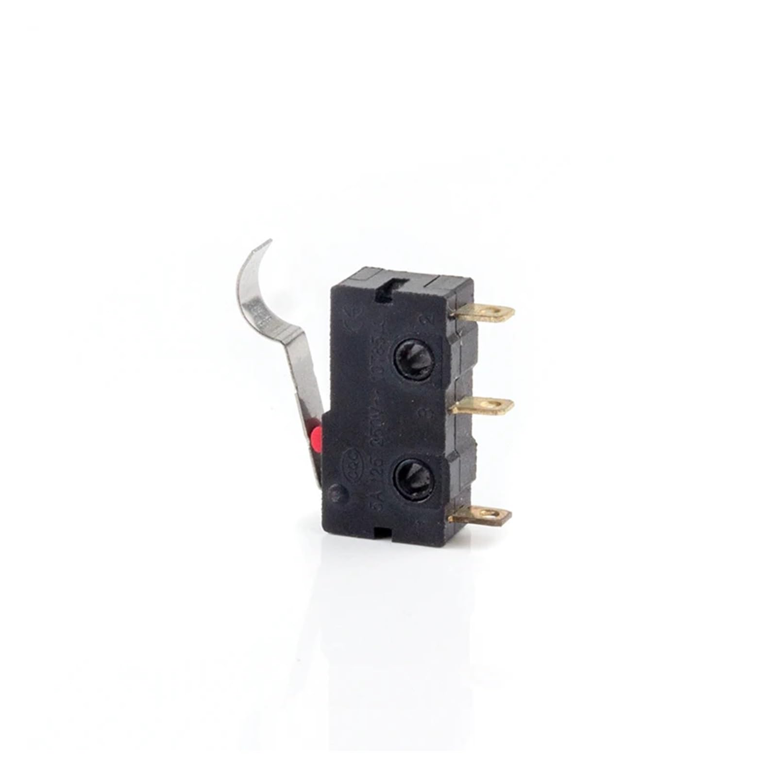 POWTAXBJGD 10Pcs Limit Switch NO NC 3 Pins PCB Terminals SPDT 5A 125V 250V 29mm Roller Arc Lever Snap Action Push Microswitches(KW12-wan)