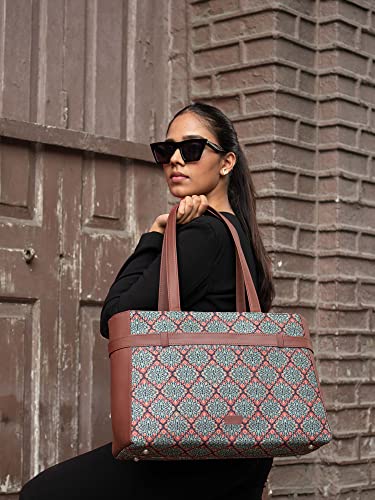 Image of ZOUK Urban Escape Bag | Stylish Vegan with Laptop Compartment, Trolley Sleeve & Anti-Theft Pocket |