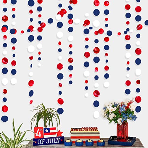 46ftnavyblueredwhitecircledotsgarlandsroyalblueredhangingpaperpolkadotsstreamerfor4thofjulyamericanindependencedayusanationaldaypatrioticveteranspartydecorationssupplies Urban Country Home Decor 46 ft navy blue red white circle dots garlands royal blue red hanging paper polka dots streamer for 4th of july american independence day usa national day patriotic veterans party decorations supplies urban country home decor