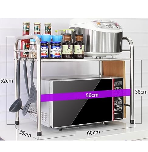 Support micro-ondes en acier inoxydable pour comptoir de cuisine