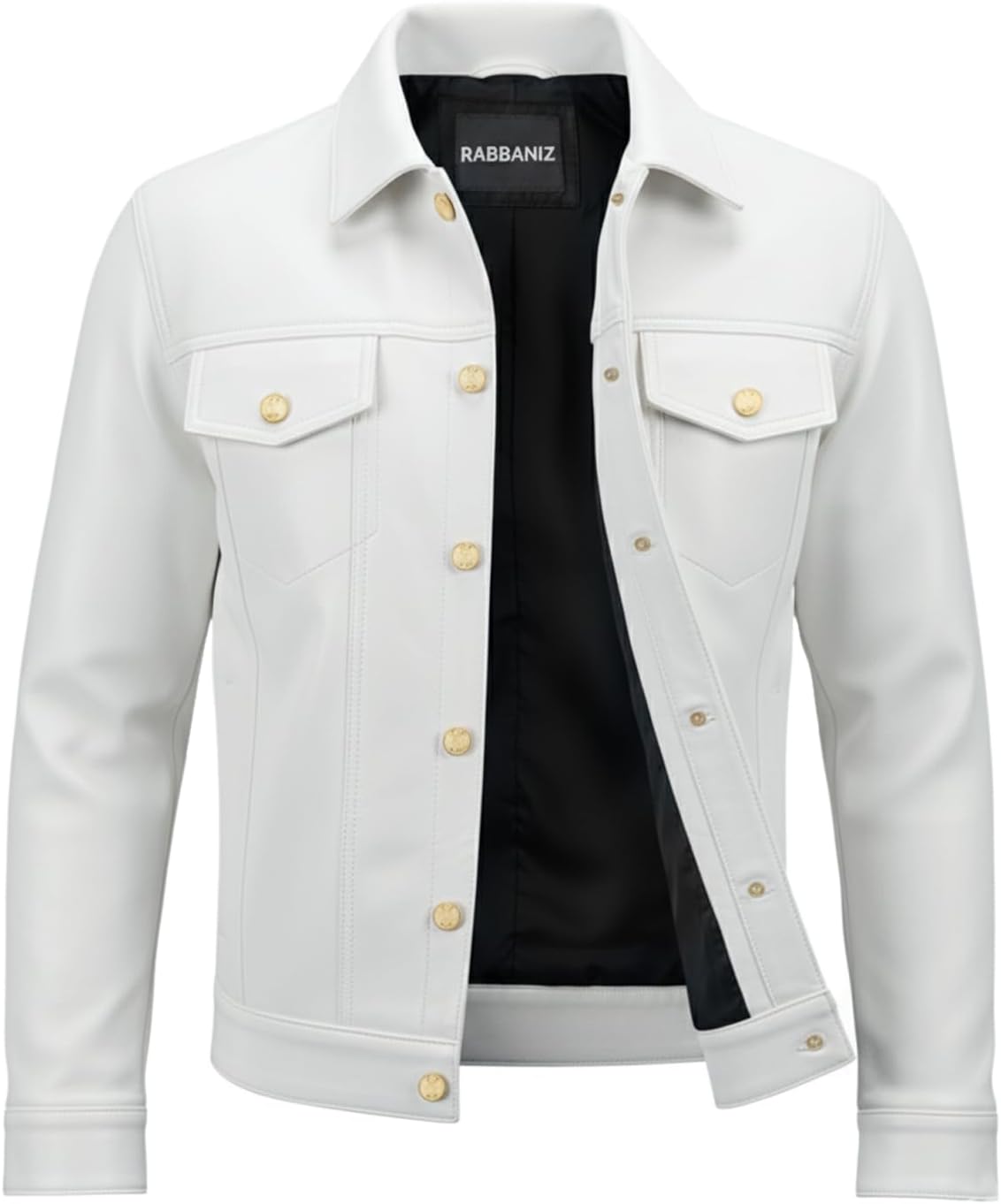 Premium Vintage Genuine Leather Jacket Men - Real Lambskin Men's Trucker Leather Jackets - Image 2