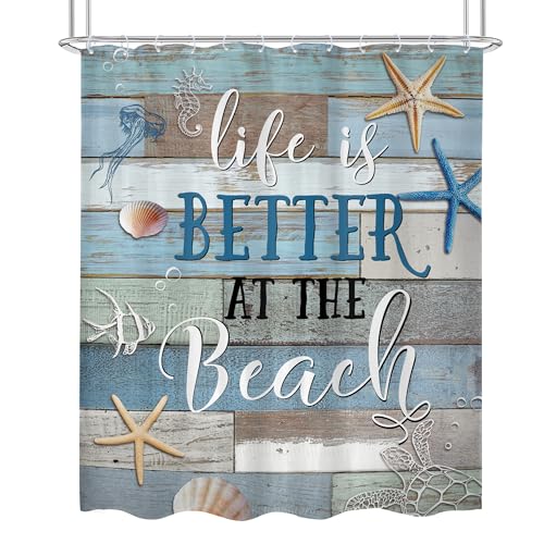 Cinbloo Shower Curtain 60Wx72H Bathroom Accessories Decor with 12 Hooks - Image 5