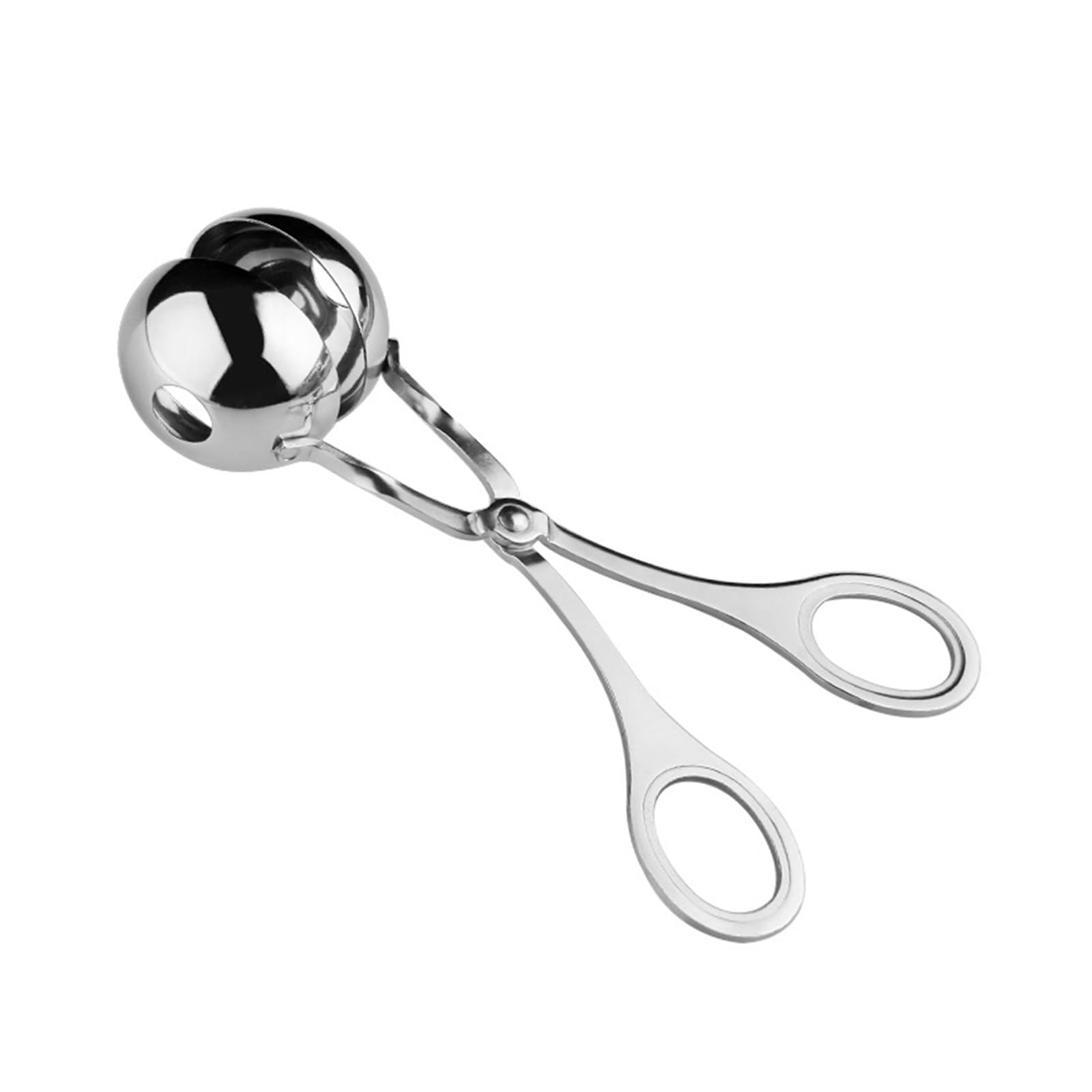 Jazuaiao 304 Stainless Steel Meatballs Maker Comfortable Grip Meat Ball Shaper Practical Kitchen Gadget for Cooking Enthusiasts Rustproof Meatballs Spoon