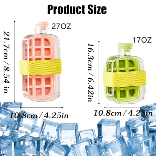 Botella 2 en 1 con bandeja para cubitos de hielo, 17 oz miniatura 2