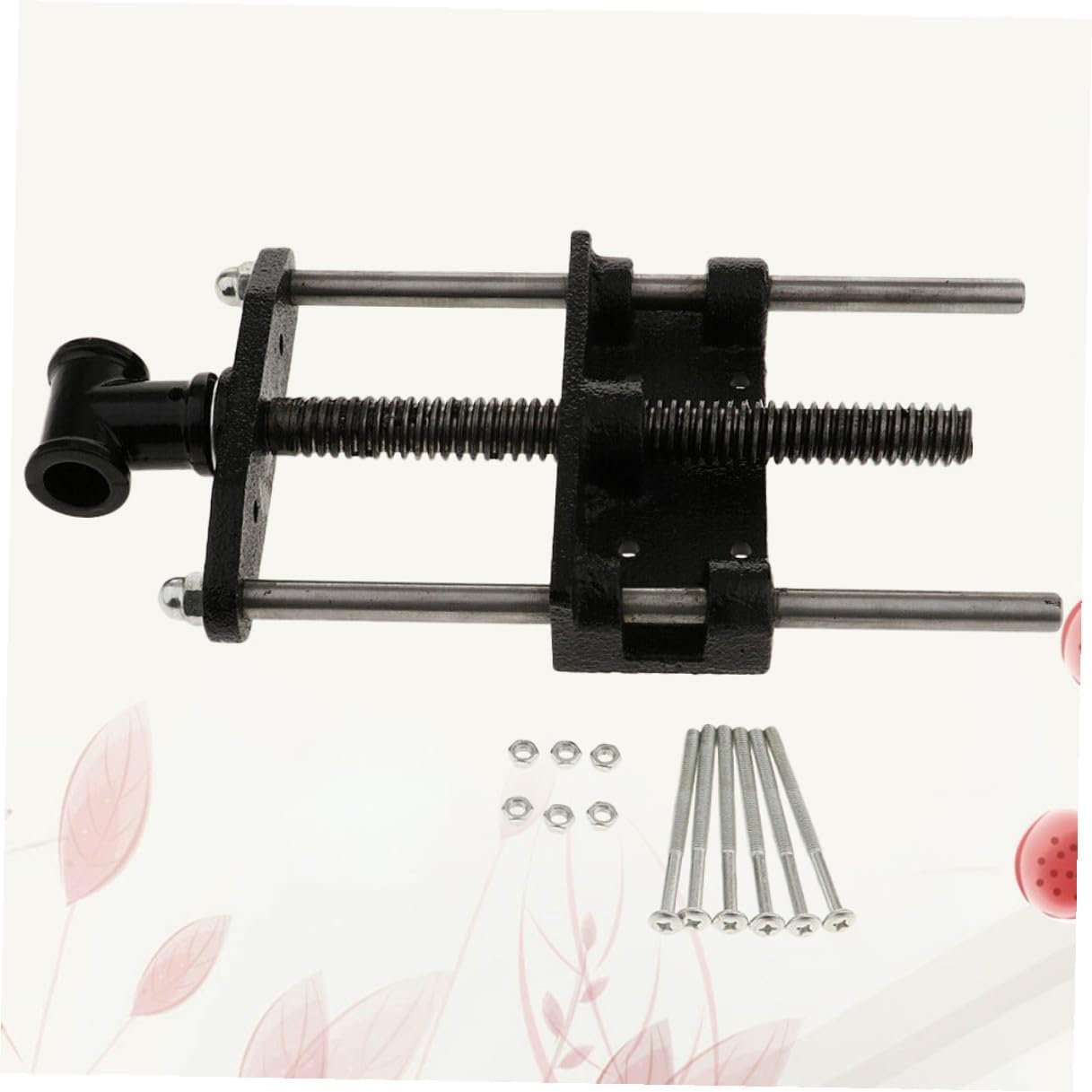 Woodworking Table Plier 7-inch Light Woodworking Table Guide Rod Clamp with Dual Connecting Rods for Workbench DIY Wood Clamping Tool