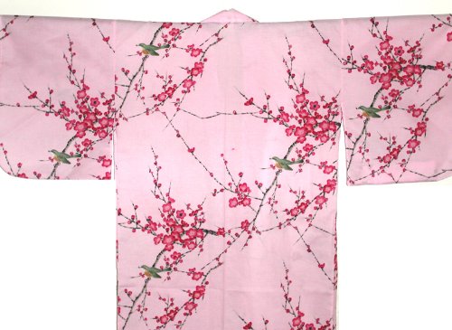 JapanBargainJapanese Cotton Yukata Kimono Robe for Women Ume Plum Blossom Design Made in Japan