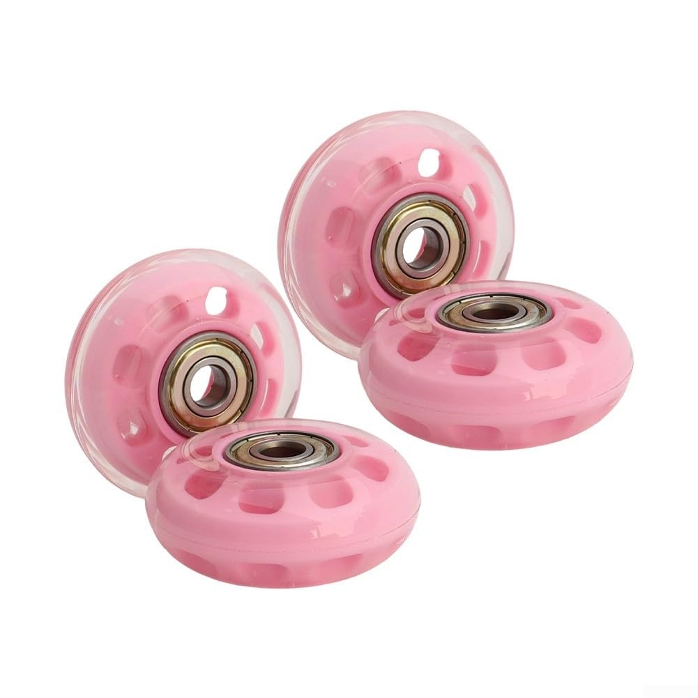 TONIXY Luggage Replacement Wheels 4pcs for Carry On Luggage Checked Baggage Trolleys Scooters Strollers Wheelchairs Rolling Office Chairs and Skate Decks (pink)