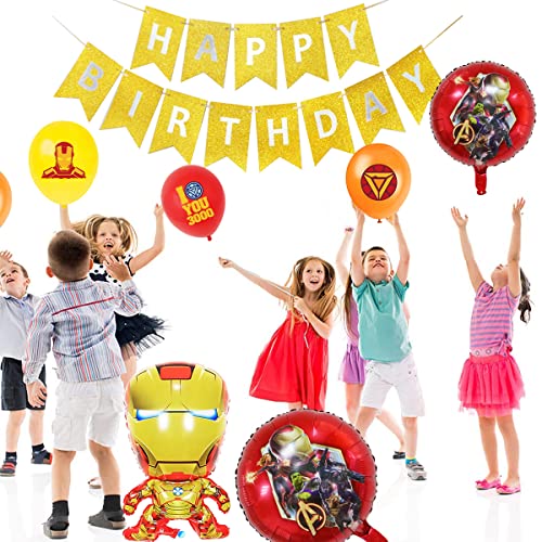 Iron Man Set Decorazioni,Tomicy 22PCS Decorazione