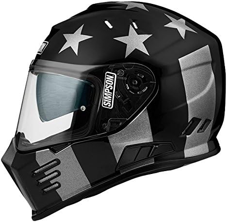 Simpson Subdued Venom Helmet, Matt Black-Grey, Size XS