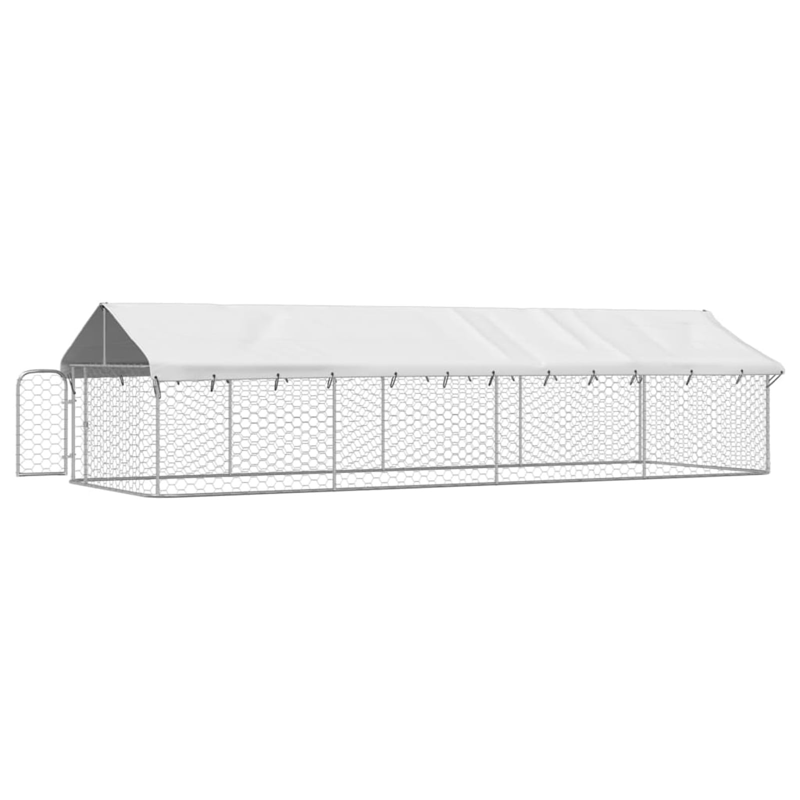 Gabbia Cane, Box per Cani da Esterno, Box Cane Esterno, Gabbia per Cani da Esterno con Tetto 600x200x150 cm