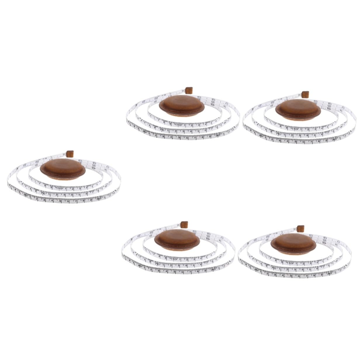 EXCEART 5piezas Cinta Métrica Vintage Para Costura Herramienta De Medición Flexible y Para Medidas Del Cuerpo y Telas Portátil y Ligera