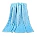 Hiver Gigoteuses 50X70CM Mode Solide Doux Jeté Enfants Couverture Chaud Corail Plaid Couvertures Flanelle (Ciel Bleu)