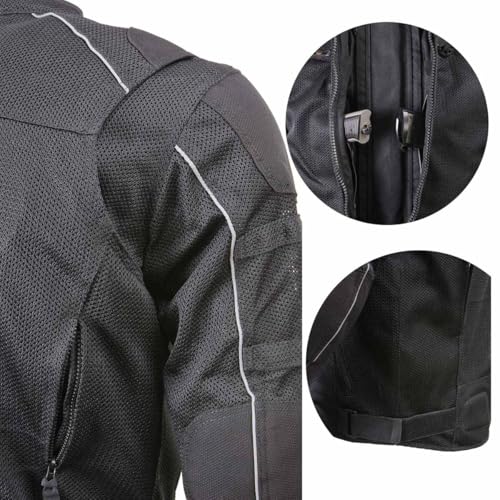 Image of Milwaukee Leather Men's CE Armored Textile Motorcycle Rider Jacket - Year Round Wear