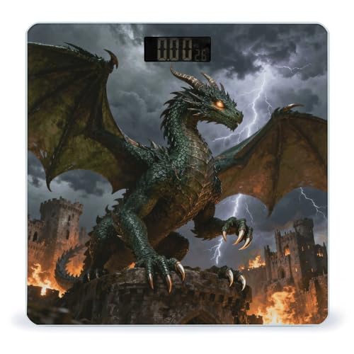 Báscula digital Dragon para baño, alta precisión hasta 180 kg
