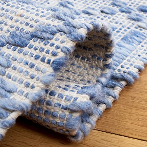 SAFAVIEH Area Rug 8x10 - Natura Collection - Large - Blue & Grey, Handmade Moroccan Farmhouse Boho Style, Ideal for Living Room, Bedroom, Dining Space (NAT933M) - Image 6