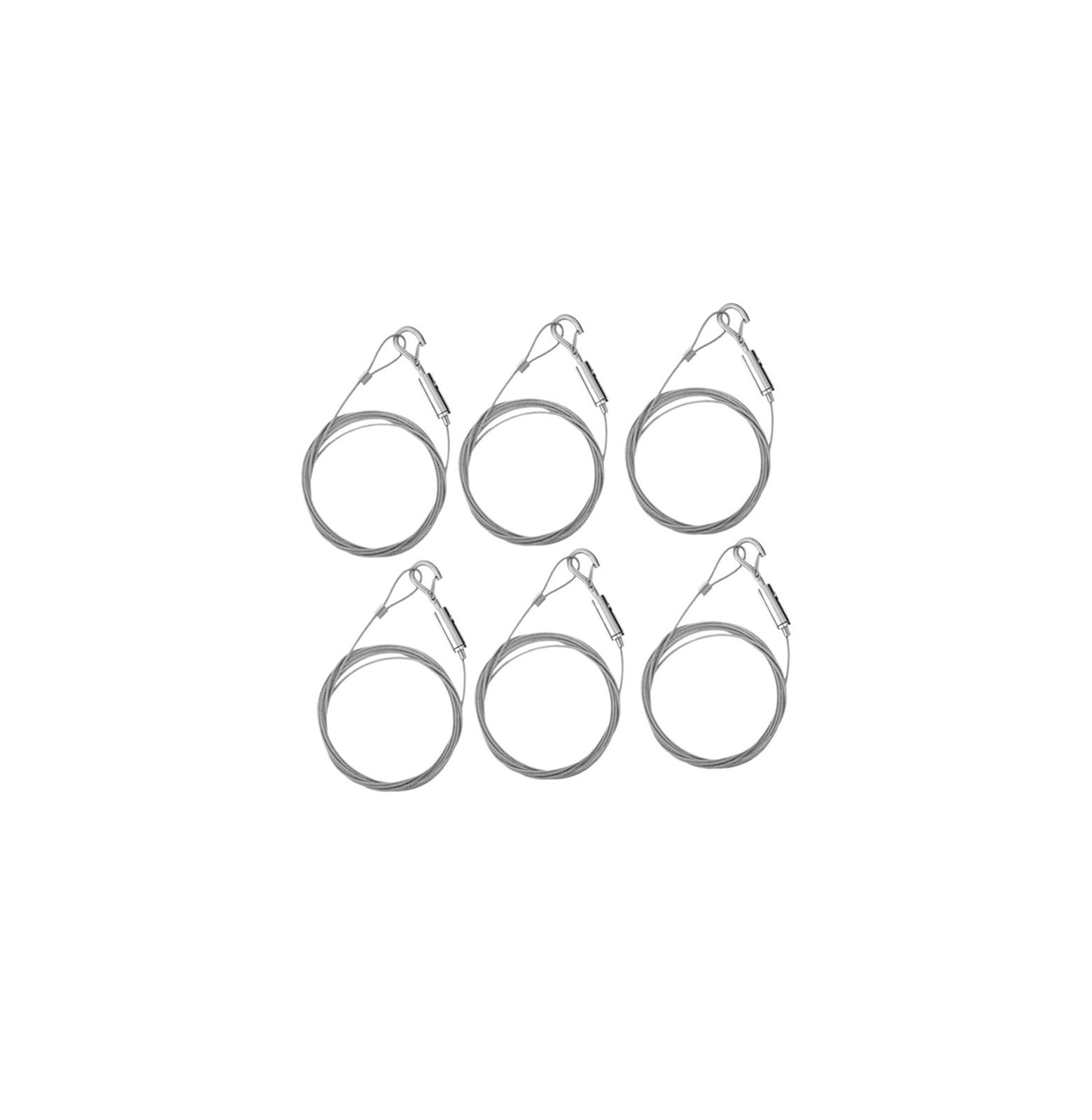 FGJsfhrDTU Picture Hanging Hooks, 6 Pcs Stainless Steel Picture Hanging Wire Hooks Silver 200 cm for Frames Lamps