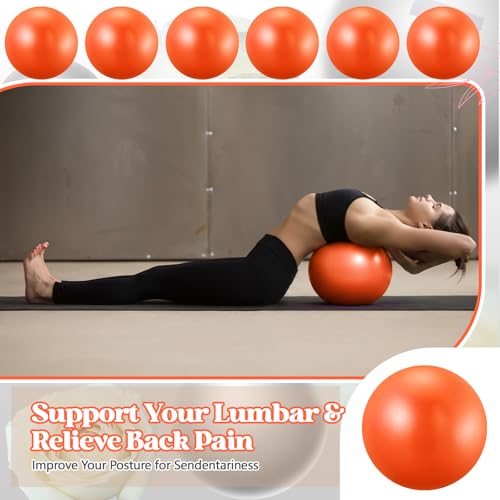 Image of Sotiff 20 Pcs 9 Inch Pilates Ball Bulk Exercise Pilates Ball Mini Yoga Balls Therapy Core for Stability Barre Training Stretching Physical Posture Training Gym Workout with Inflation Tube