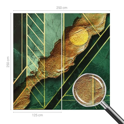 Panoramique mural adhésif haut de gamme 250x250 tension géométrique