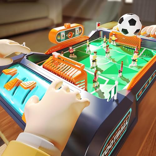 Lunaobrik Tischfußballspiel, Tischfußball - Tabletop Brettspiel Interactive Toys,Tragbarer Fußball -Set -Bildungsspielzeug mit Score -Keeper für Zuhause, Camping, Reisen – Bild 8