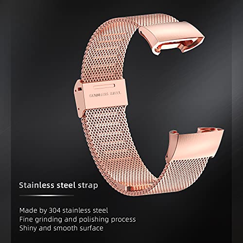 MIJOBS Pulseiras de metal para Charge 2 e Fitbit Charge 4 e Fitbit Charge 3, pulseira de aço inoxidá
