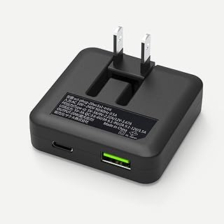 [Amazon限定ブランド] KOZATO 急速充電器 20W type-c 極薄 2ポート 超小型 折り畳み USB充電器 タイプc PD充電器 QC充電器 iPhone用 (ブラック)