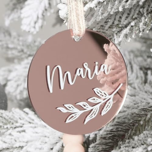 home rose gold christmas ornament