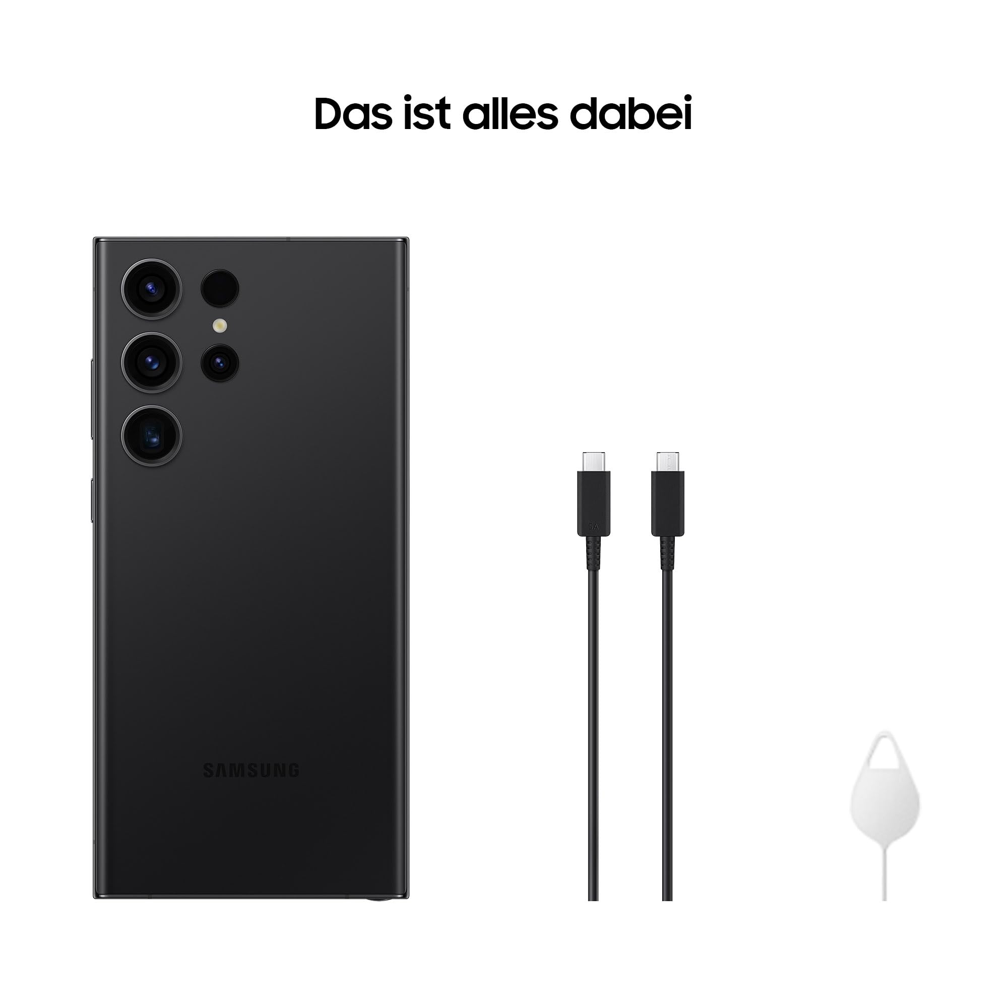 Samsung Galaxy S23 Ultra Enterprise Edition, inklusive Stift, 6,8 Zoll Android Smartphone, 256 GB, 5.000 mAh Akku, Business Handy, Smartphone ohne Vertrag, Phantom Black