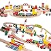 100-Piece Orbrium Toys Triple-Loop Wooden Train Set Fits Thomas Brio Chuggington